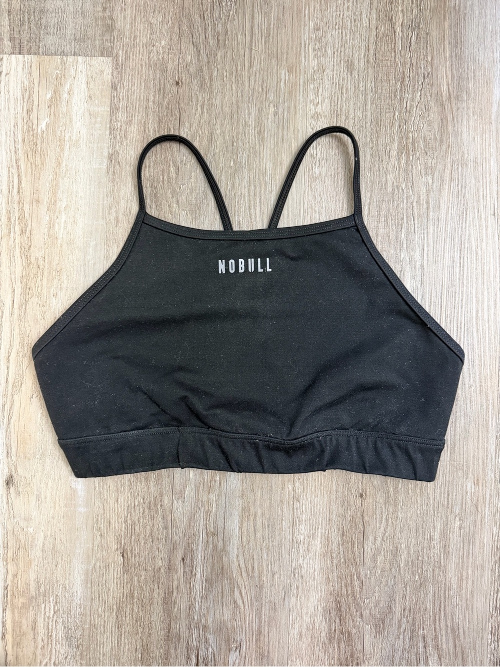 NOBULL Black Minimal Strappy Sports Bra, size Large like NEW🔥